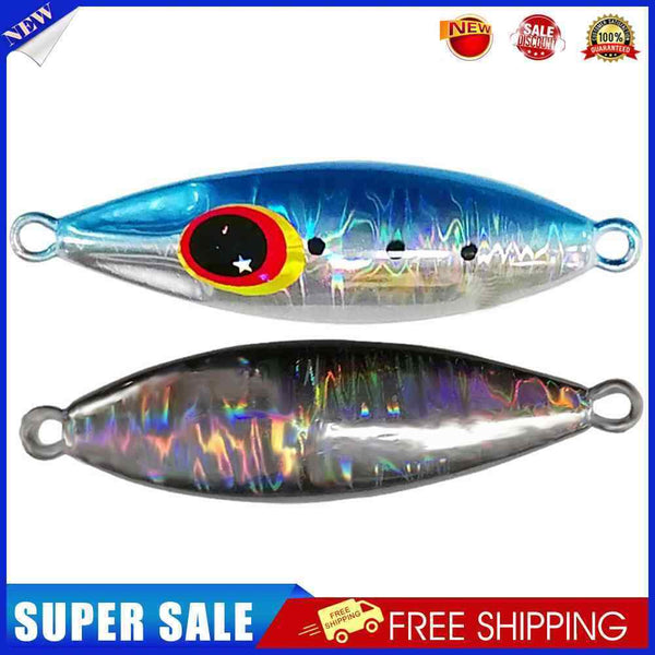 8.4cm 100g Spoon Jigbait Sinking Fishing Lure Artificial for River (Blue Si