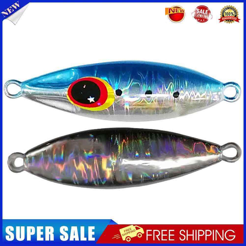 8.4cm 100g Spoon Jigbait Sinking Fishing Lure Artificial for River (Blue Si