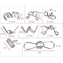 16pcs/2Set Metal Puzzle Wire IQ Mind Brain Kids Adults Stress Reliever Toys