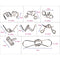 16pcs/2Set Metal Puzzle Wire IQ Mind Brain Kids Adults Stress Reliever Toys