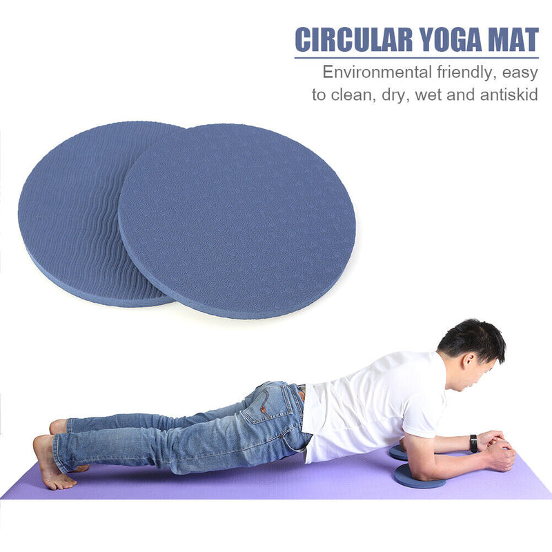1 Pair Plank Workout Round Knee Pad Fitness Push-ups Protective Anti-slip Mat