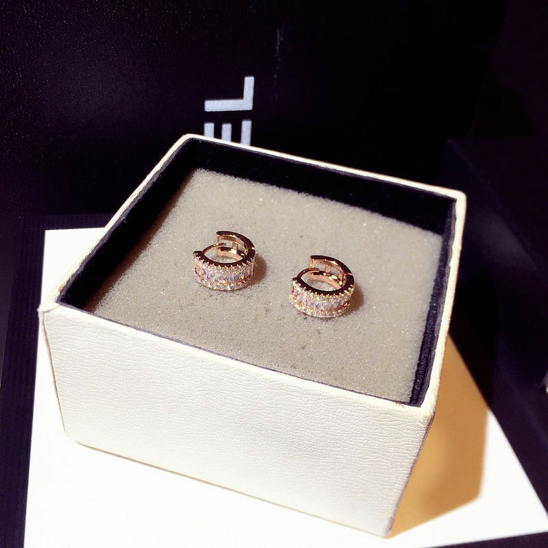 Eardrop Women Wedding Earrings Pendant Super Micro Inlaid Rhinestone Ear Stud
