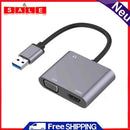 USB to HDMI-Compatible VGA 3.5mm Audio Adapter 3 in 1 Converter for Computer TV