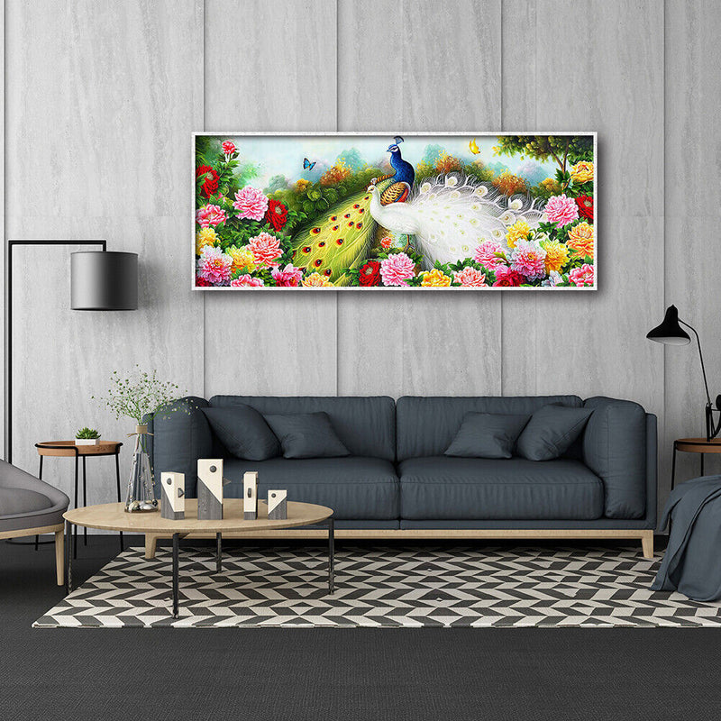 110x45cm Peacock DIY Special-shaped Diamond Painting Rhinestone Cross Stitch