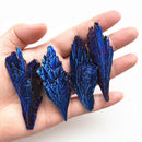 Mineral Specimen Healing Jet Stone Black Tourmaline Titanium Crystals Cluster