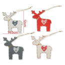 Kids Favors Elk Pendant Xmas Tree Hanging Wooden Ornaments Christmas Decoration