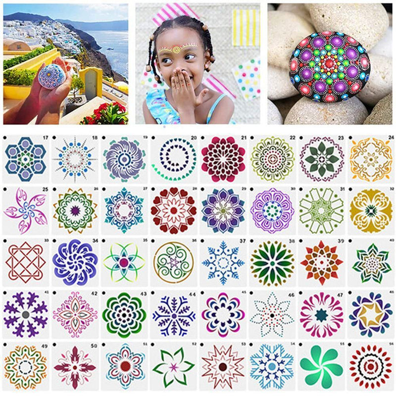 Embossing Stencils Mandala Dotting Tool Pottery Clay Tools Painting Templates