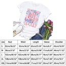 Independence Day Print Four Letter T-Shirt (White XL)