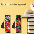 2pcs 5D Diamond Painting Leather Peacock Bookmarks Books Cross Stitch Craft