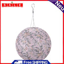 Printed LED Round Lantern Nylon Hanging for Christmas Supplies Art Craft Decor