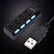 High-Speed 4-Port USB 2.0 Hub Splitter USB Charging Cable Dock Station Fast Charging