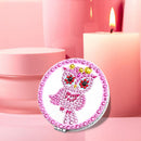 Portable DIY Special Shaped Diamond Painting Makeup Mirror (Night Bird)