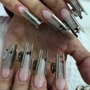 6pcs C-Curve Pinching Clips Set Metal Nail Tools Clamp Acrylic Pincher Gel W8M5