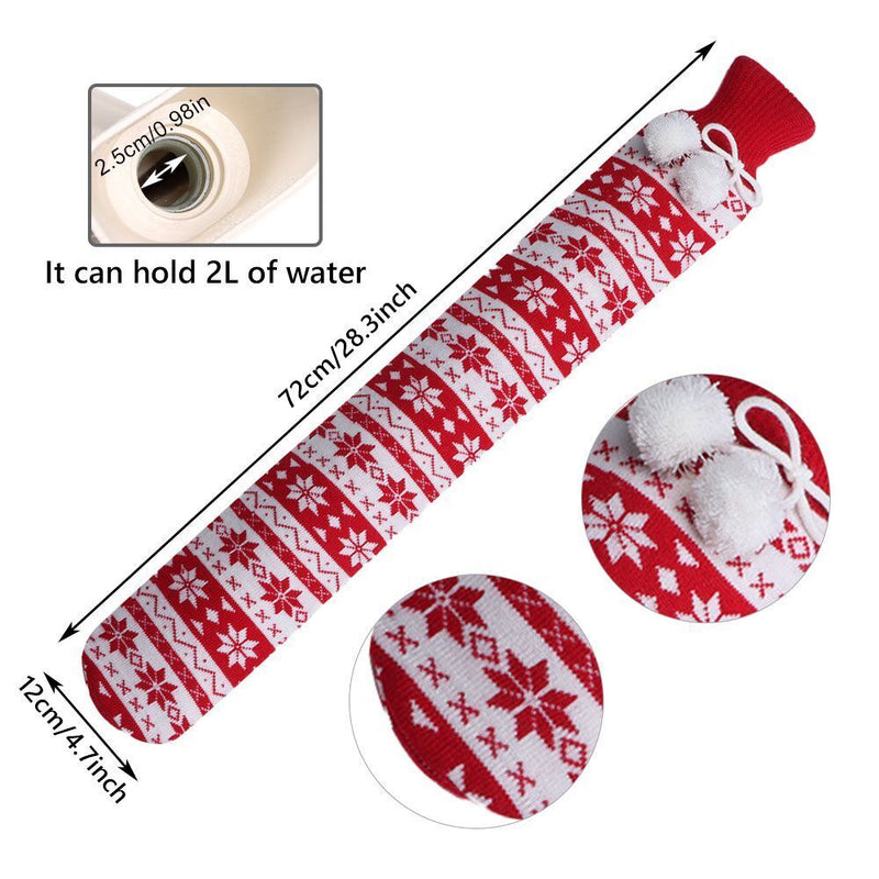 Warmies Hot Water Bottle Hot Water Bag with Soft Removable Cover Extra Long
