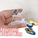 Finger Wear Peacock Sewing Accessories Knitting Loop Crochet Ring Yarn Guides