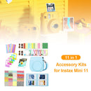 For Fujifilm Instax Mini 11 Accessories Set Case Album Photo Frames (Blue) Newly