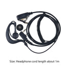 Hotels 2 PIN Earpiece Headset Walkie Talkie Headset Microphone Headset Ear Hook
