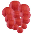 4 inch Round Chinese Paper Lantern DIY Paper Ball Lamp Party Decor (Red) Newly