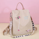 Women Backpack Flower Embroidery Shoulder School Bags Anti-theft Travel Bagpack