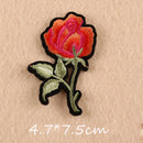 Fashion Motif Jeans T-shirt Flowers Sew/Iron on Embroidered Applique Patch