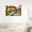 Full Cross Stitch Cotton Country House 11CT Handiwork DIY Stamped Wall Craf