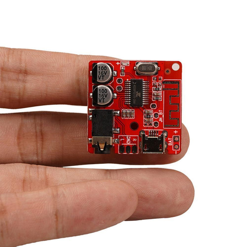 5pcs Bluetooth-compatible 5.0Audio Receiver Board MP3 Lossless Decoder(Red)