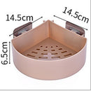 nail Plastic Shampoo Organizer Bathroom Shelf Shower Holder Corner Storage Rack