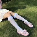 Accessories Girl Gift Knee High Lace Bow Socks Lolita Socks Transparent