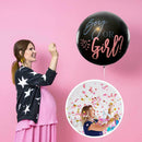 36inch Girl or Boy Gender Reveal Latex Confetti Balloon Baby 8U7Y Party M5E1