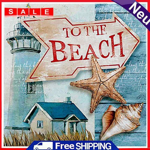 5D DIY Full Drill Diamond Painting Beach Embroidery Mosaic Craft Home Decor Kit