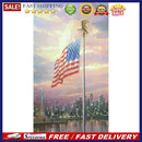 Diamond Painting Full Round Drill American Flag Rhinestone Modern Handmade Cr