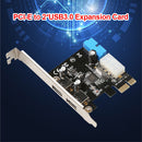 USB 3.0 PCI-E Expansion Card Adapter 2 Port USB Hub 20pin PCI Express Riser Card