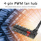 5-Port Desktop PC Cooler Cooling Fan Hub Splitter Controller for 4-Pin PWM Fan