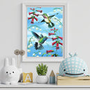 Bird Hold Flower Diamond Painting Kits Full Round Drill Home Wall Decor