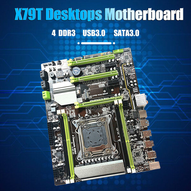 X79T LGA 2011 CPU USB3.0 M.2 SATA 4 DDR3 Desktop PC Computer Motherboard Newly