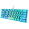 K61 RGB Wired Keyboard 60 Percent 62 Keys Ergonomic Gaming Keyboard (Blue)