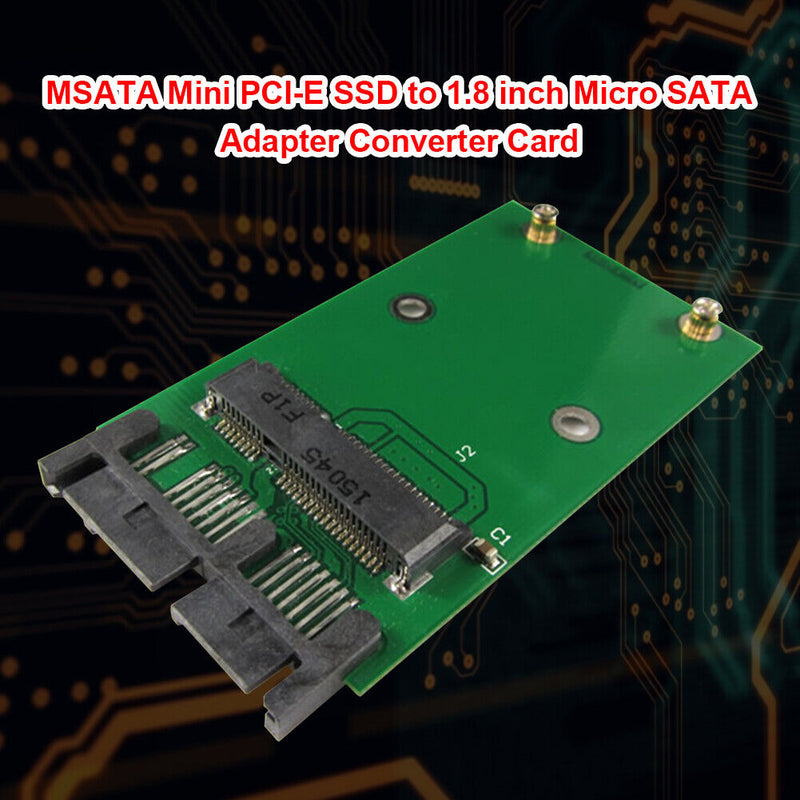 MSATA Mini PCI-E SSD to 1.8 inch Micro SATA Interface Adapter Converter Card