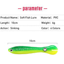 4pcs 10cm 6g Bionic Loach Fishing Lures Sinking Artificial Soft Baits (D)