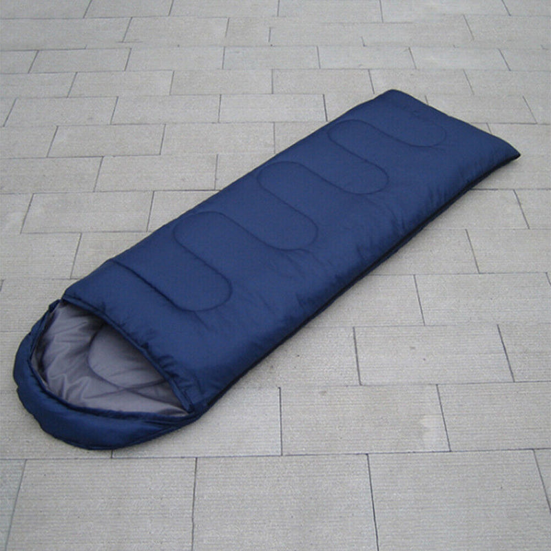 Camping Sleeping Bag Ultralight Envelope Travel Hiking Air Bed (Navy Blue) Newly