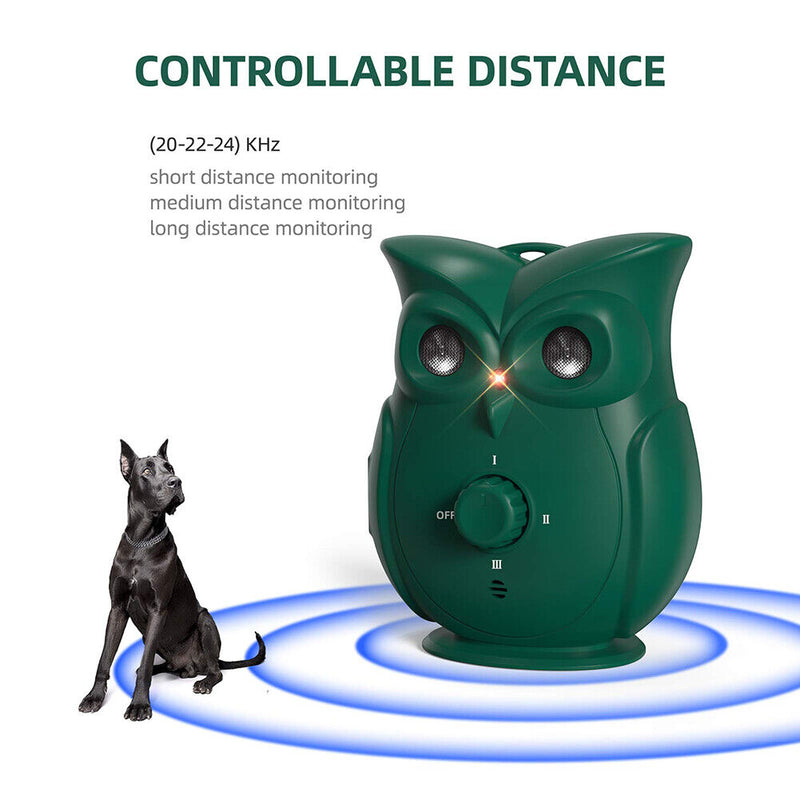 Owl Shape Anti Barking LED Ultrasonic Pet Dog Repeller Deterrent Training Device