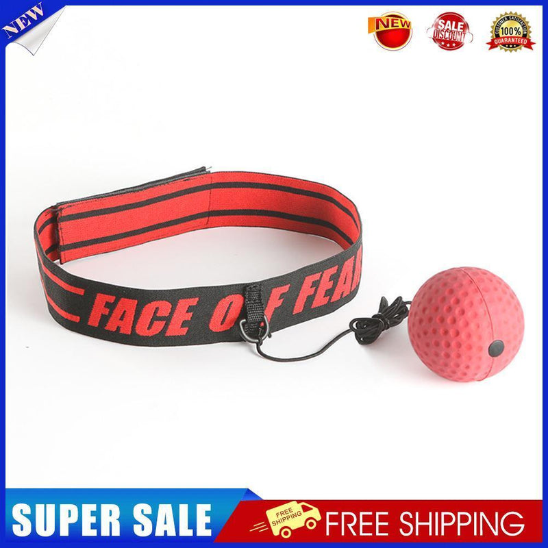 PU Foam Boxing Speed Punch Ball Head-Mounted Reaction Training Ball (Red)