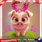 5D Full Round Drill Diamond Painting Cute Pig Mosaic Kits Wall Art (LD457) Newly