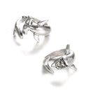 2Pcs/Set Simple Adjustable Alloy Shark Open Ring Unisex Party Jewelry W7M8 best