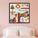 14CT Stamped Cross Stitch Kits DIY Printed Needlework Decor (K943 Winter) Newly