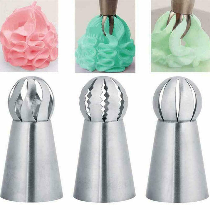8pcs set Russian Nozzles Tulip Icing Piping Tips Cake Flowers Decoration Q6V9