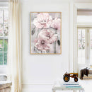 Pink Flower Oil Paint By Numbers Kits Canvas Picture Wall DIY Craft (B748)