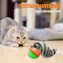 Electric Beaver Weasel Rolling Ball Chasing Claws Bite Toys for Pet Cat Ran