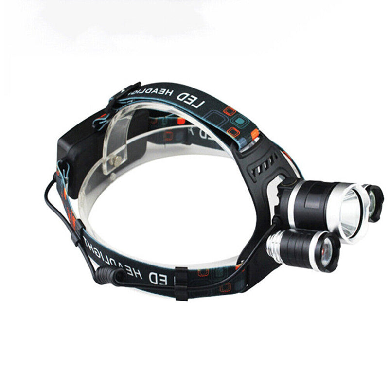 LED Headlamp USB Rechargeable Outdoor Fishing Camping Head Lights Flashlight