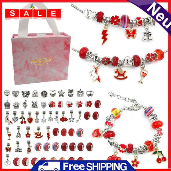 DIY Crystal Beads Charms Bracelets Women Handmade Pendant Bracelets Jewelry