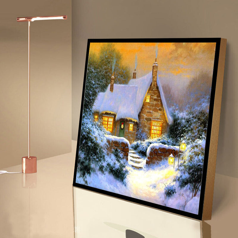 Snow House Rhinestone Mosaic Kit 5D DIY Full Drill Diamond Painting (B2338)